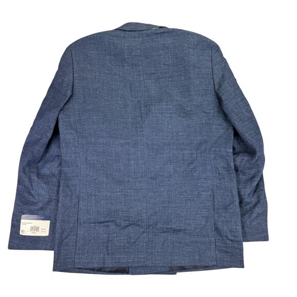 Tommy Hilfiger Mens Modern Fit Double-Breasted Linen Blend Suit Jacket Blue 40R - Picture 4 of 5